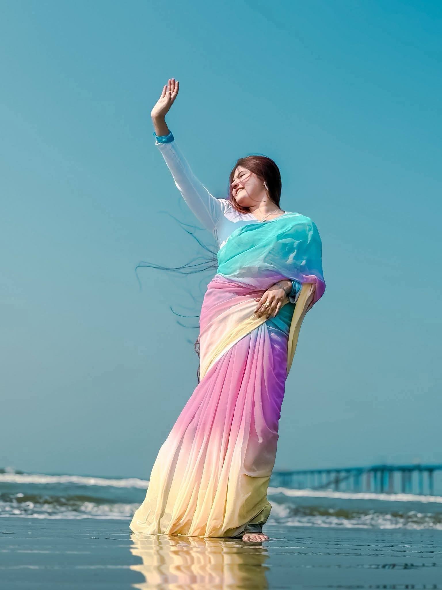 🌸 প্রিমিয়াম সফট জর্জেট শাড়ি | আকর্ষণীয় কালার কালেকশন | যেকোনো অনুষ্ঠান ও ঘোরাঘুরির জন্য পারফেক্ট ✨